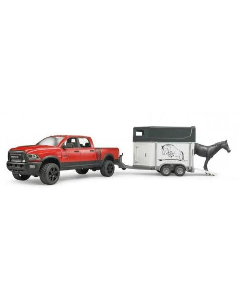 Bruder 2501 - Dodge RAM 2500 Power Wagon Met Paardentrailer En Paard 4 Bruder 2501 - Dodge RAM 2500 Power Wagon Met Paardentrailer En Paard - Afbeelding 2