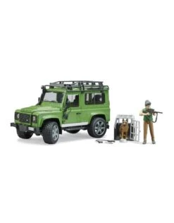 Bruder 2587 - Land Rover Defender Station Wagon Met Boswachter En Hond -Toy Verkoop bruder bruder 2587 land rover defender station wag 2