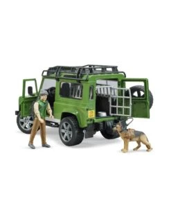 Bruder 2587 - Land Rover Defender Station Wagon Met Boswachter En Hond -Toy Verkoop bruder bruder 2587 land rover defender station wag 4
