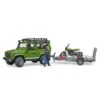 Bruder 2589 - Land Rover Defender Met Aanhanger En Scrambler Ducati -Toy Verkoop bruder bruder 2589 land rover defender met aanhang