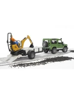 Bruder 2593 - Landrover Met Aanhanger En JCB Mini Graafmachine 7 Bruder 2593 - Landrover Met Aanhanger En JCB Mini Graafmachine -Toy Verkoop bruder bruder 2593 landrover met aanhanger en jcb 2