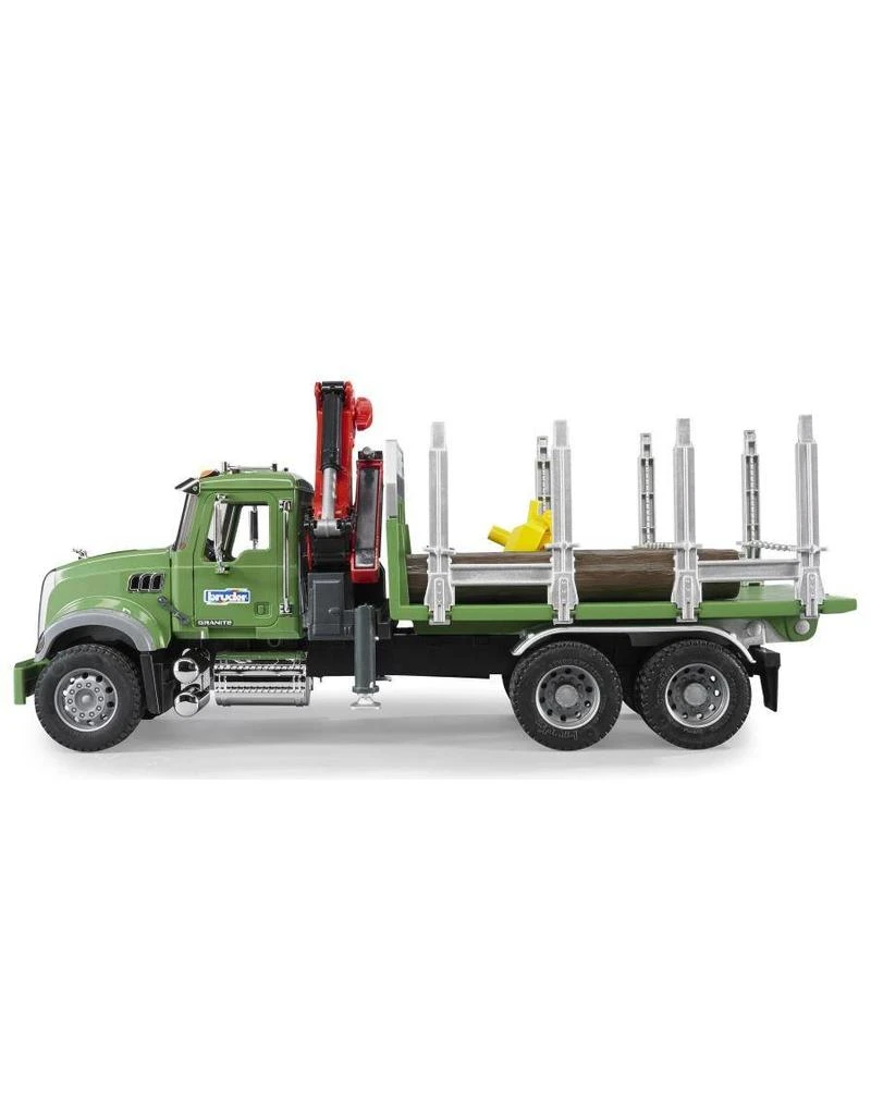 Bruder 2824 - Mack Granite Houttransporter Met Laadkraan En Bomen 6 Bruder 2824 - Mack Granite Houttransporter Met Laadkraan En Bomen - Afbeelding 4