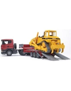 Bruder 3555 - Scania R-serie Met Dieplader En Caterpillar Bulldozer -Toy Verkoop bruder bruder 3555 scania r serie met dieplader en 3