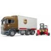 Bruder 3581 - Scania R-vrachtwagen UPS Met Heftruck 1 Bruder 3581 - Scania R-vrachtwagen UPS Met Heftruck -Toy Verkoop bruder bruder 3581 scania r vrachtwagen ups met he