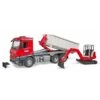 Bruder 3624 - MB Arocs Met Afrolcontainer En Schaeff HR16 Minibagger -Toy Verkoop bruder bruder 3624 mb arocs met afrolcontainer en