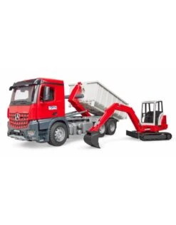 Bruder 3624 - MB Arocs Met Afrolcontainer En Schaeff HR16 Minibagger -Toy Verkoop bruder bruder 3624 mb arocs met afrolcontainer en 2
