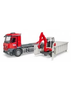 Bruder 3624 - MB Arocs Met Afrolcontainer En Schaeff HR16 Minibagger -Toy Verkoop bruder bruder 3624 mb arocs met afrolcontainer en 3