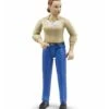 Bruder 60408 - Speelfiguur Vrouw: Blank, Bruin, Blauwe Jeans -Toy Verkoop bruder bruder 60408 speelfiguur vrouw blank bruin