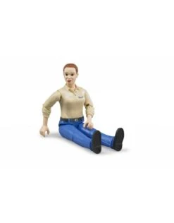Bruder 60408 - Speelfiguur Vrouw: Blank, Bruin, Blauwe Jeans -Toy Verkoop bruder bruder 60408 speelfiguur vrouw blank bruin 2
