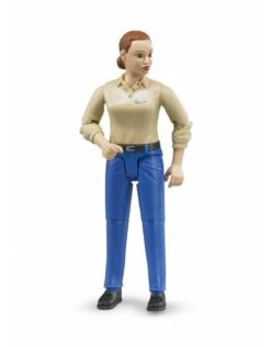 Bruder 60408 - Speelfiguur Vrouw: Blank, Bruin, Blauwe Jeans