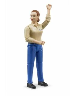Bruder 60408 - Speelfiguur Vrouw: Blank, Bruin, Blauwe Jeans -Toy Verkoop bruder bruder 60408 speelfiguur vrouw blank bruin 3