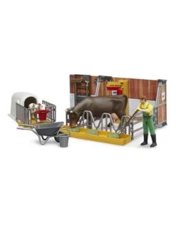 Bruder 62611 - Koe En Kalverstal Met Boer -Toy Verkoop bruder bruder 62611 koe en kalverstal met boer 2
