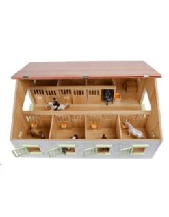 Kids Globe 610189 - Paardenstal Met 7 Boxen 1:24 Wit/roze (geschikt Voor Schleich) -Toy Verkoop kids globe 610189 paardenstal met 7 boxen 124 wit 2