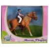 Kids Globe 640078A - Paard (lichtbruin) Met Amazone 1:24 (geschikt Voor SCHLEICH) -Toy Verkoop kids globe 640078a paard lichtbruin met amazone 12