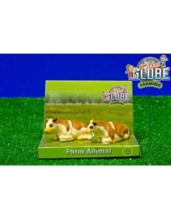 Kids Globe 571969 - Koeien Liggend Fleckvieh (2 Stuks) 1:32