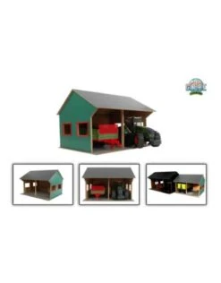 Kids Globe 610263 - Kapschuur Voor 2 Tractoren (1:16 / Bruder)