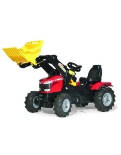 Rolly Toys 611140 - Massey Ferguson 8620 Met Rolly Traclader En Luchtbanden