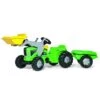 Rolly Toys 630035 - RollyKiddy Futura Met Voorlader En Aanhanger - Groen