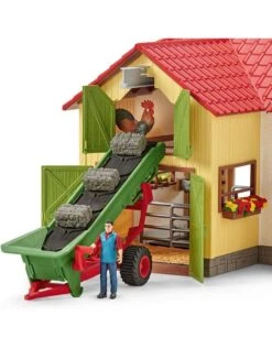 Schleich Farm 42377 - Hooi Transportband Met Boer -Toy Verkoop schleich schleich farm 42377 hooi transportband me 2