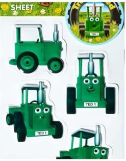 Tractor Ted - 3D Stickers (6 Per Vel)